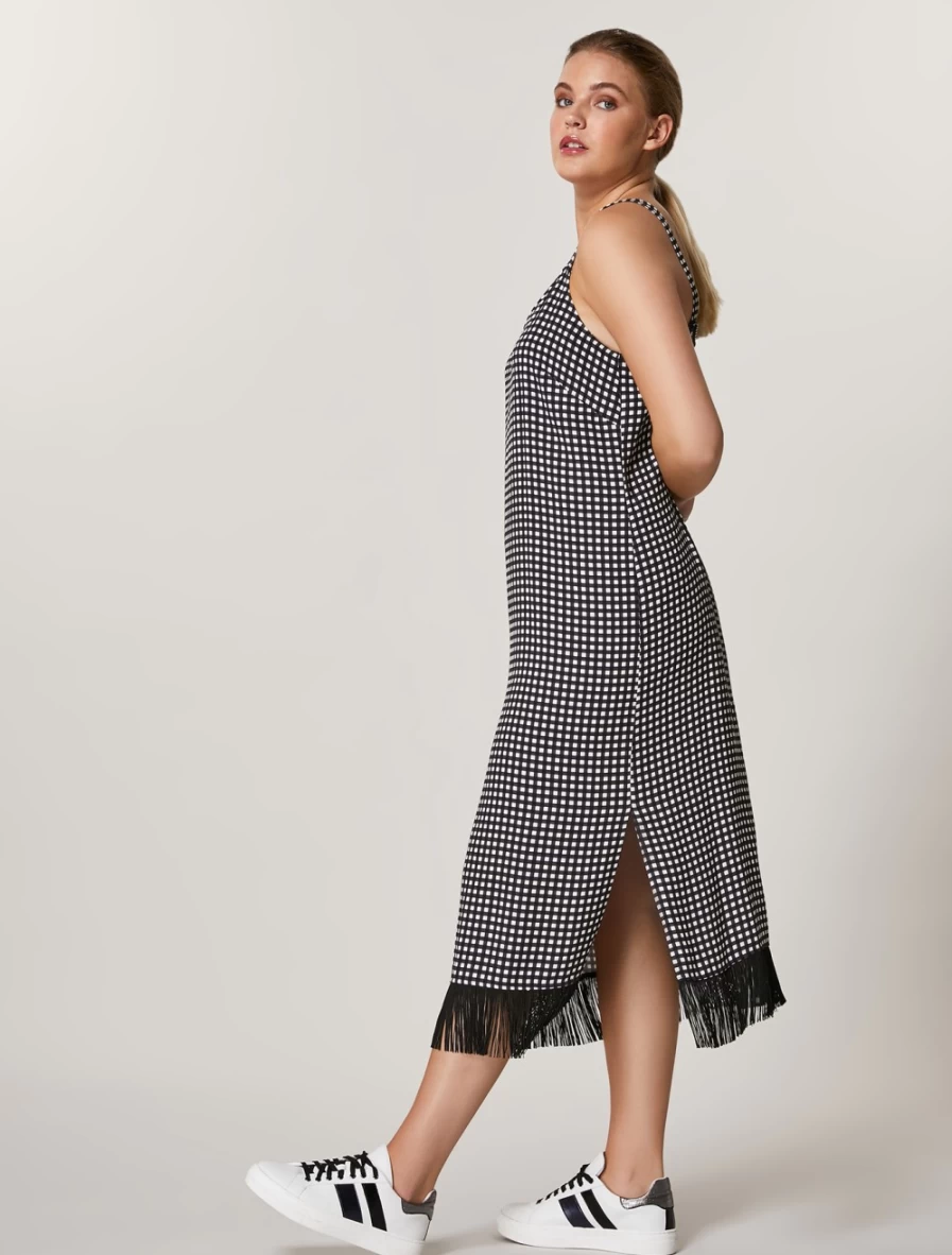 Marina Rinaldi Women's Black Printed Sable Dress