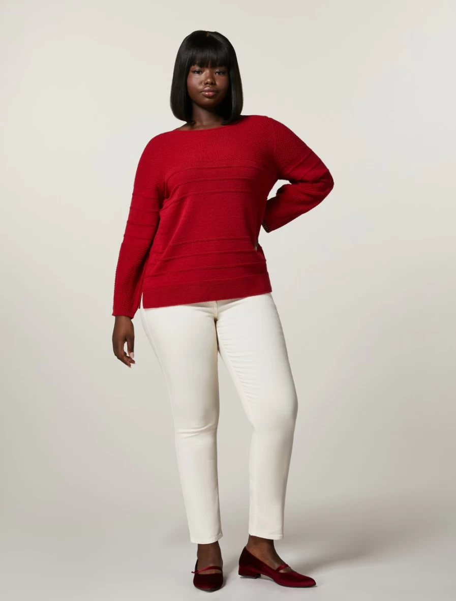 Marina Rinaldi Women's Sand Garment-Dyed Fabric Trousers