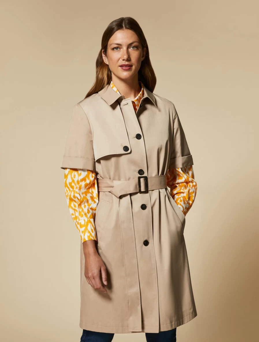 "Marina Rinaldi Women's Colonial Water-Repellent Gabardine Raincoat"