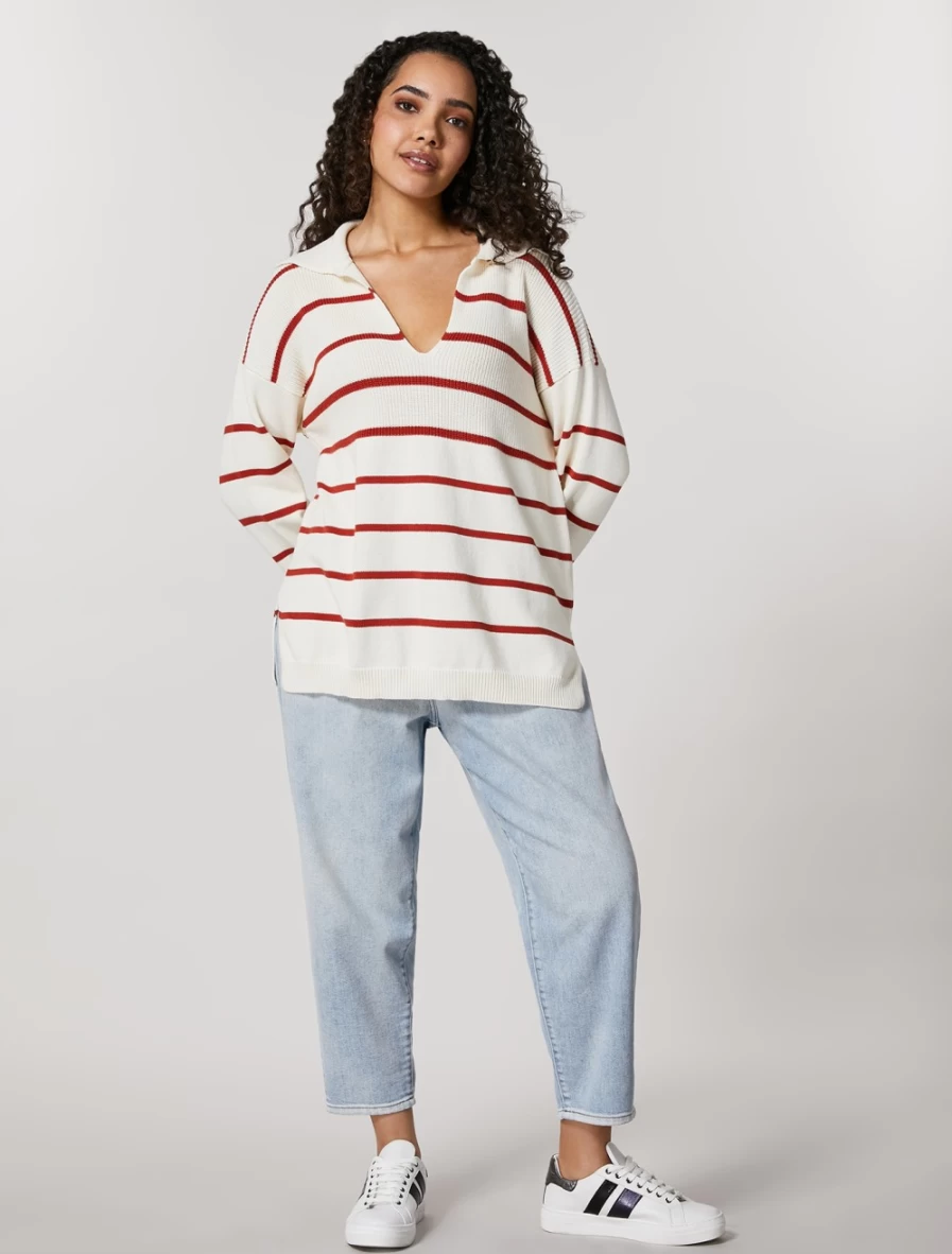 Women's Marina Rinaldi Ski Blue Cotton Denim Trousers - High-Waisted Slim Fit Jeans