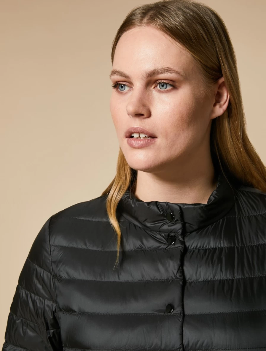 Marina Rinaldi Women's Black Nylon Down Jacket – Lightweight Warm Winter Coat