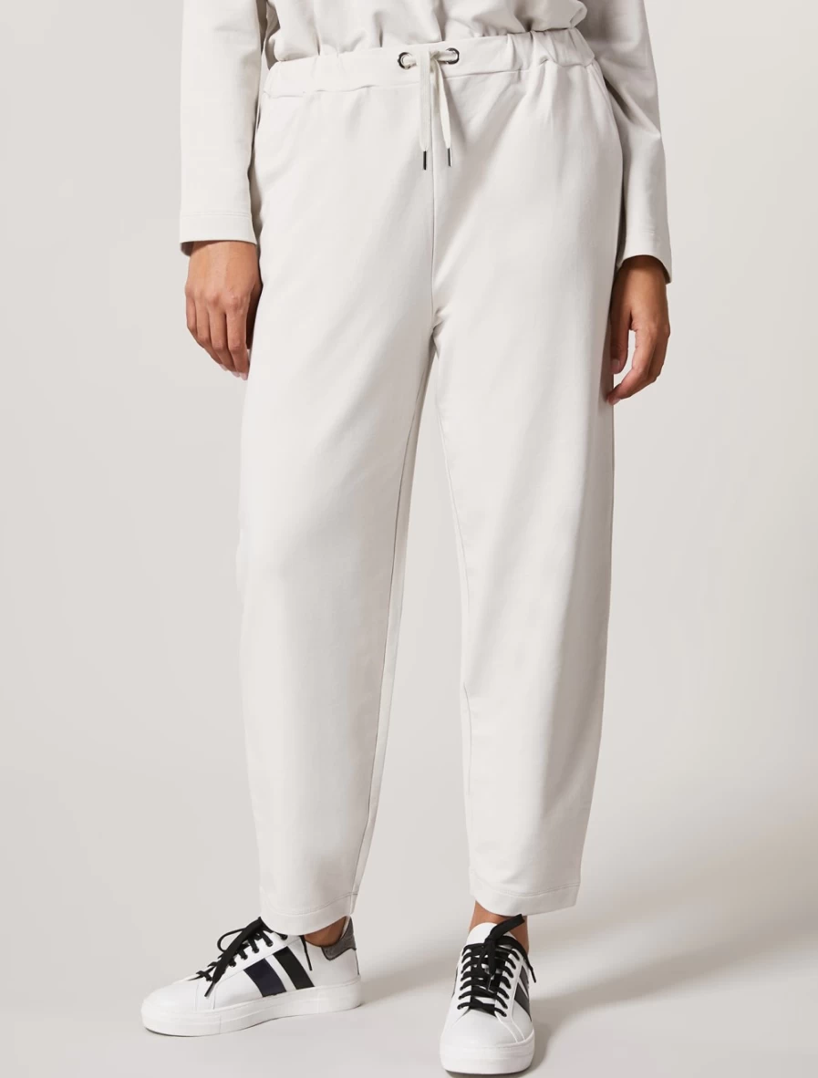 "Marina Rinaldi Women's Dark Beige Fleece Trousers | Warm Winter Pants"