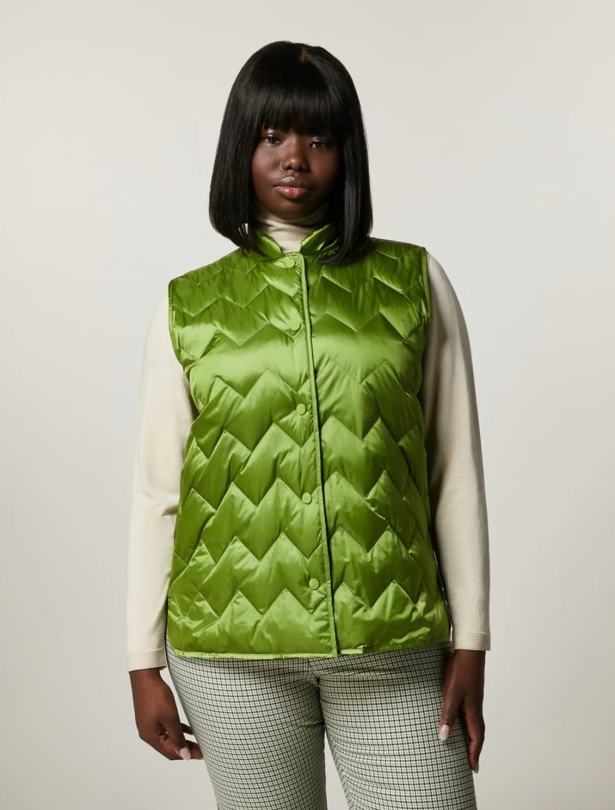 "Marina Rinaldi Women's Green Down Padded Gilet Vest"