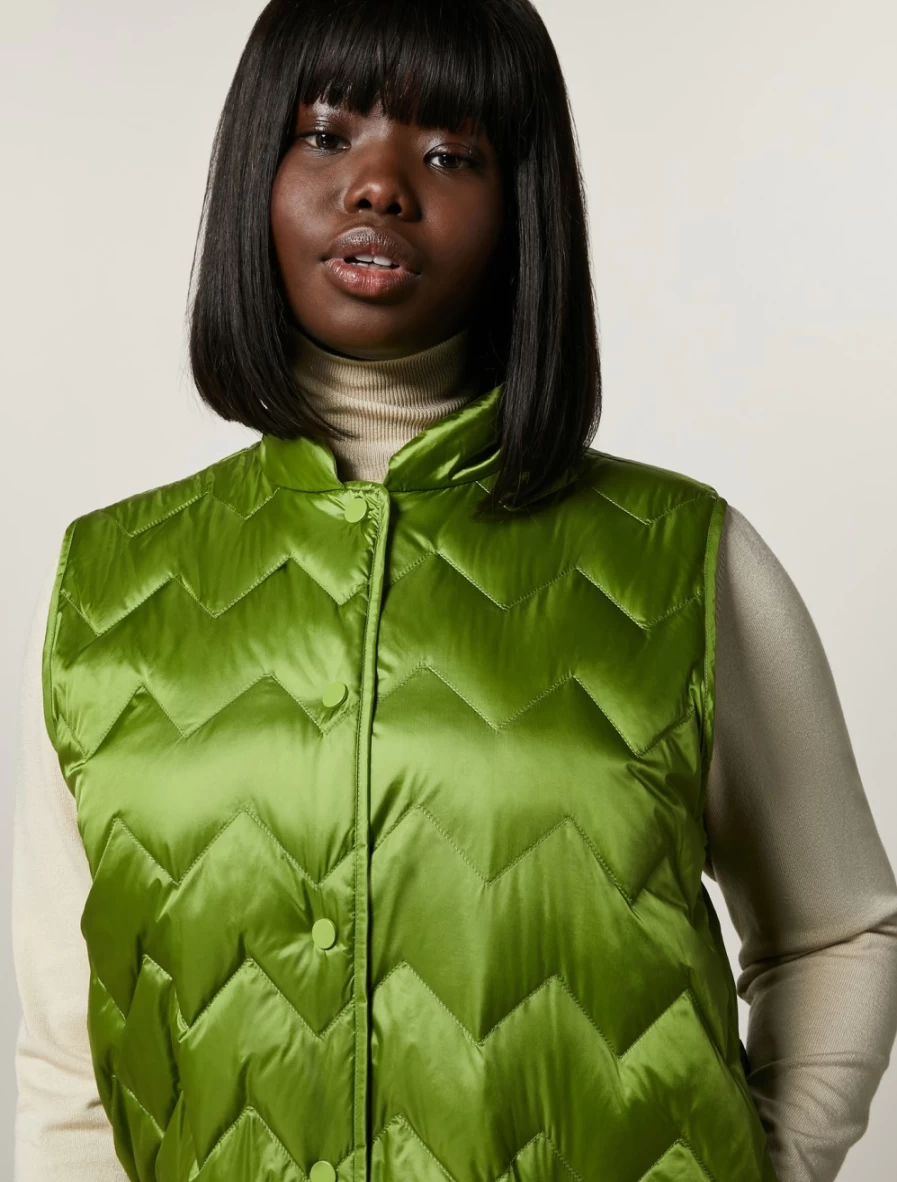 "Marina Rinaldi Women's Green Down Padded Gilet Vest"