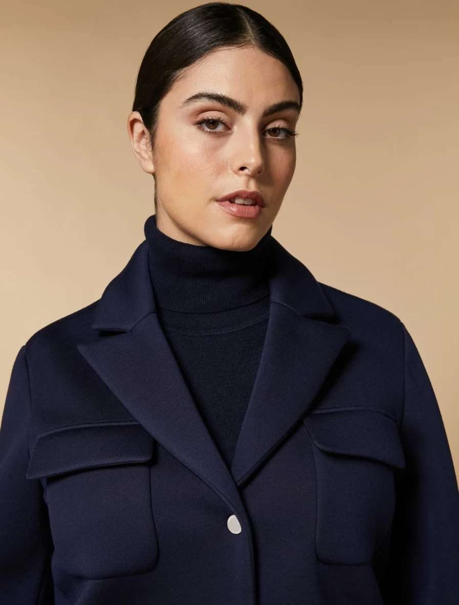 Marina Rinaldi Women's Dark Navy Heavy Jersey Cloth Jacket