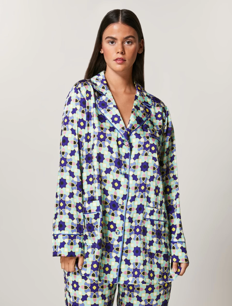 Marina Rinaldi Women's Green Printed Drill Jacket