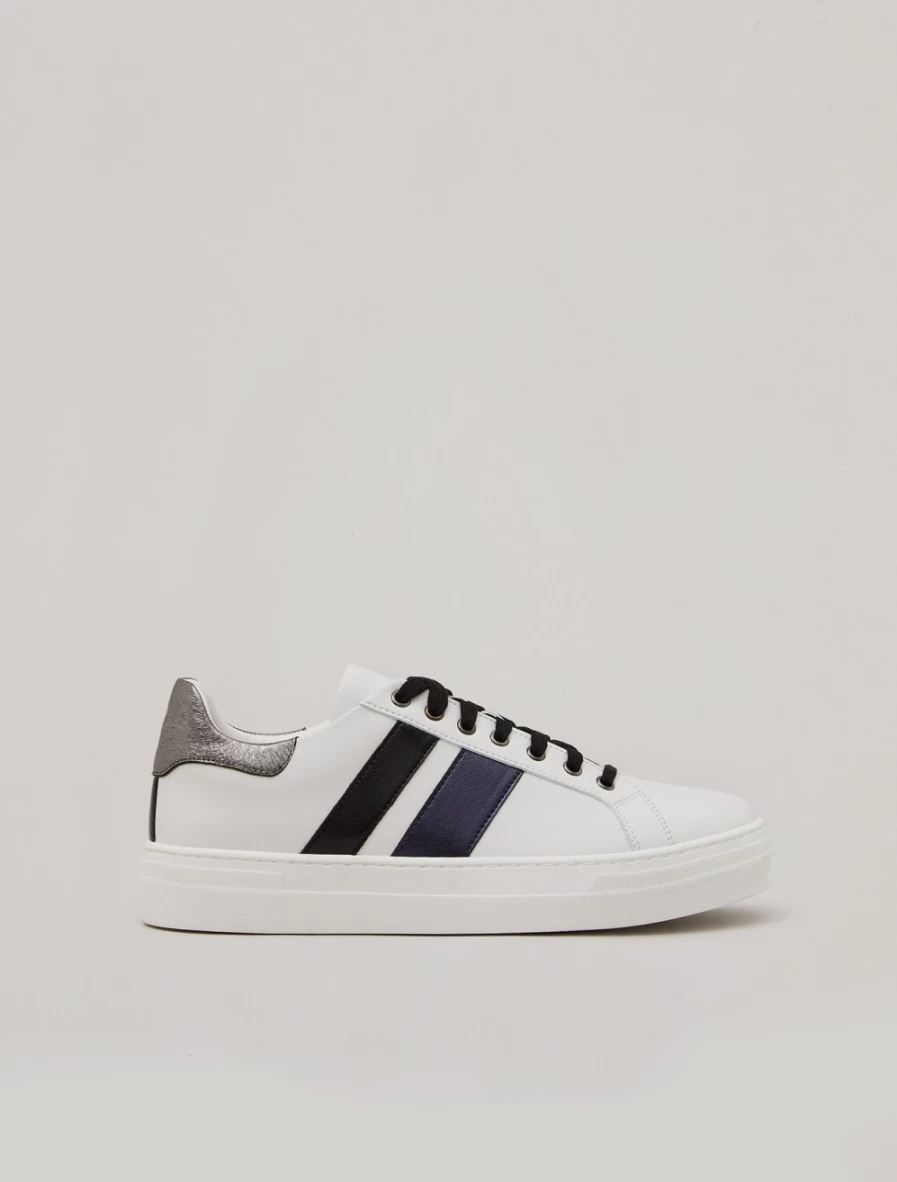 Marina Rinaldi Women's White Trainers With Metallic Accents - Stylish Athletic Shoes