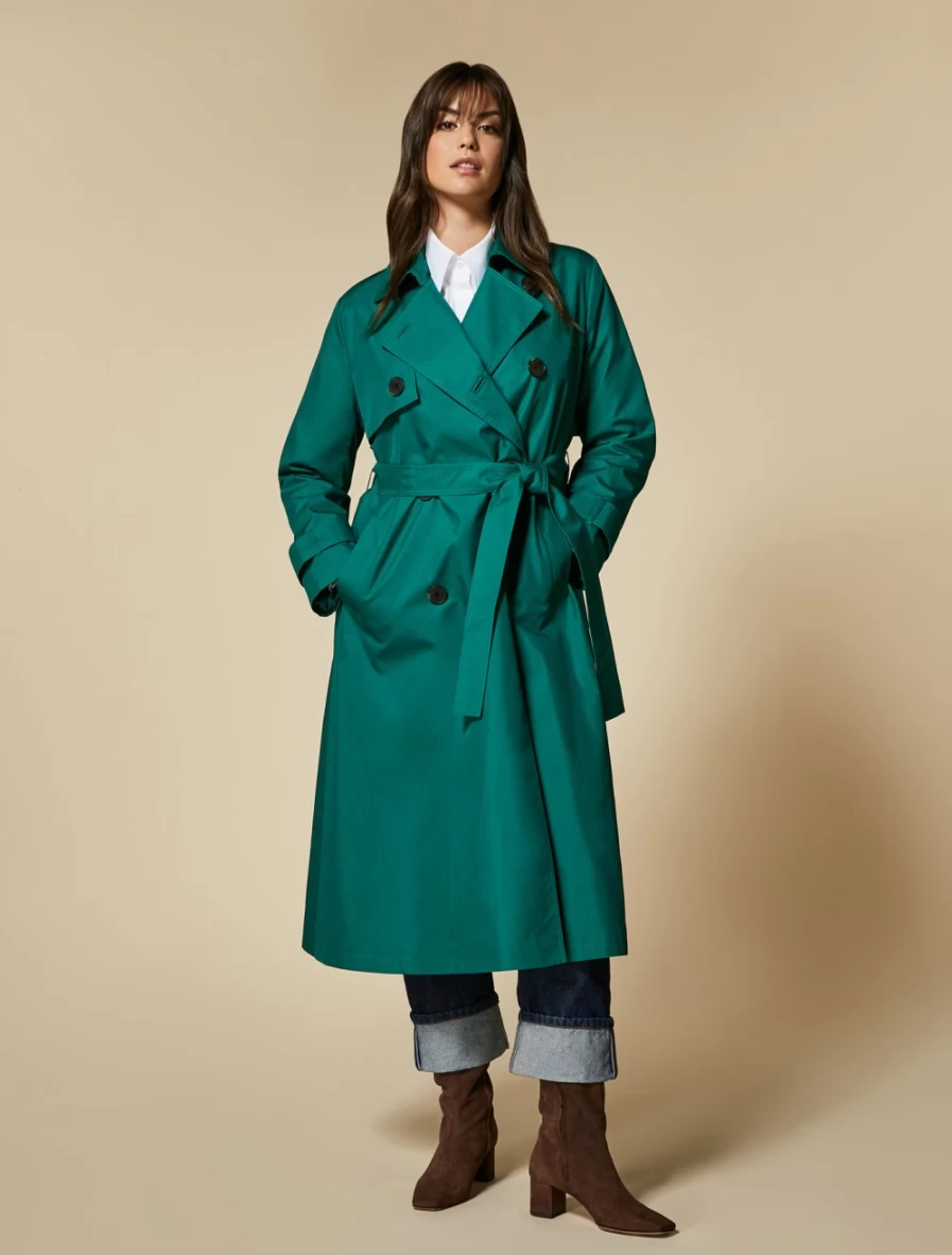 Marina Rinaldi Women's Rust Pure Wool Broadcloth Coat | Premium Wool Coat for Women
