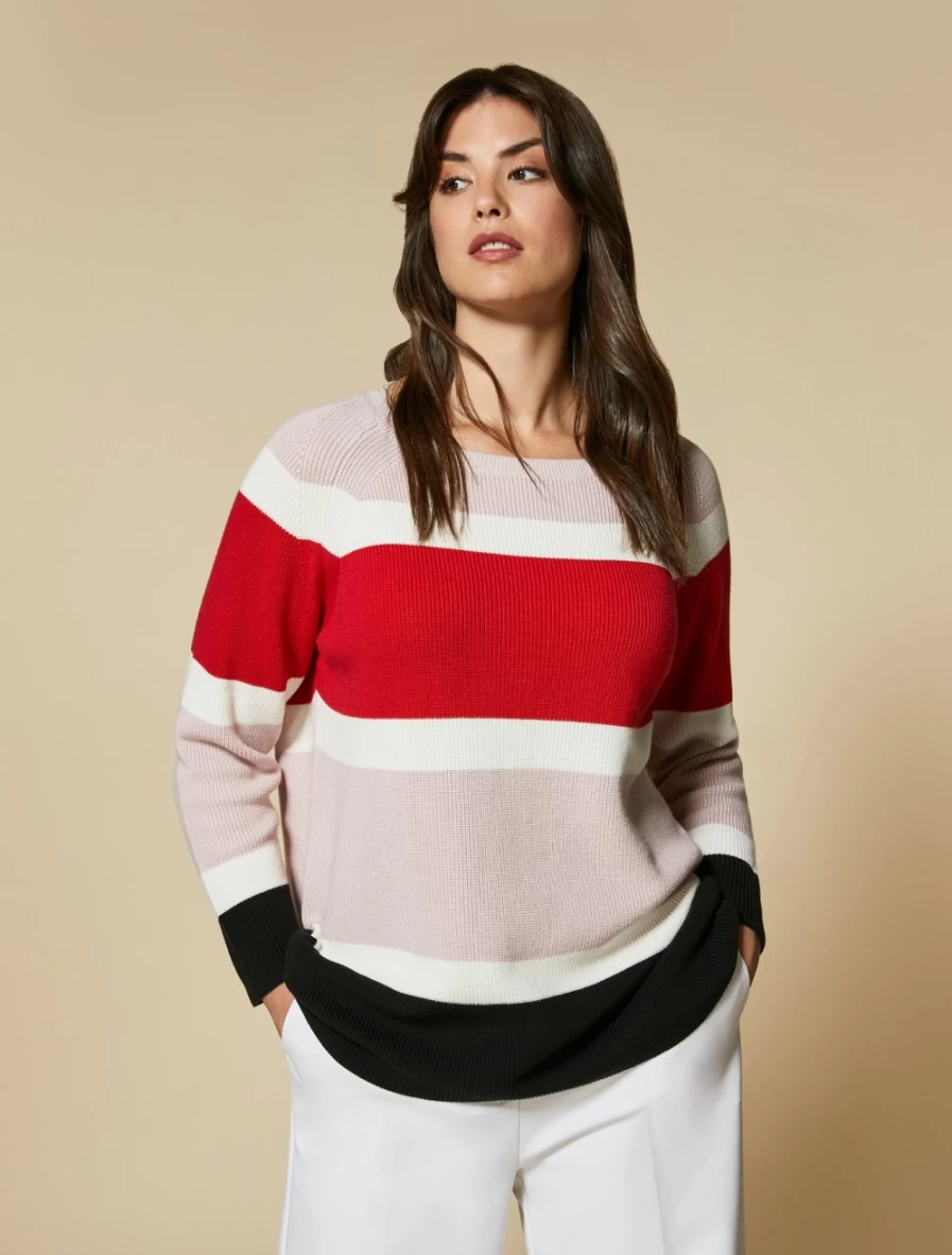 "Marina Rinaldi Women's Lilac Cotton Sweater"