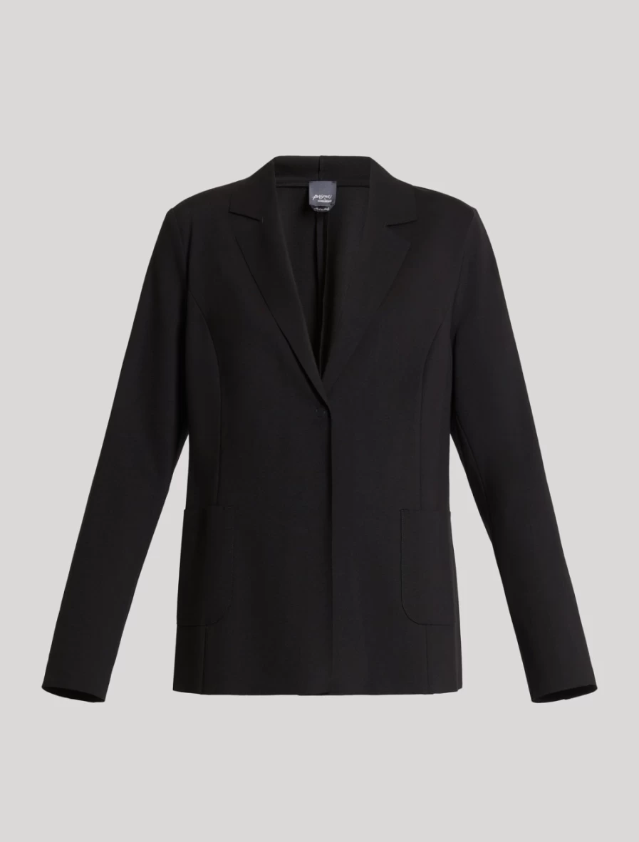 Marina Rinaldi Women's Black Technical Fabric Jacket - Lightweight & Water-Resistant Outerwear