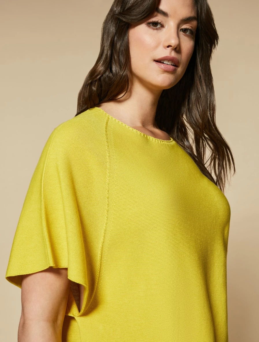"Marina Rinaldi Women's Yellow Cotton Sweater"