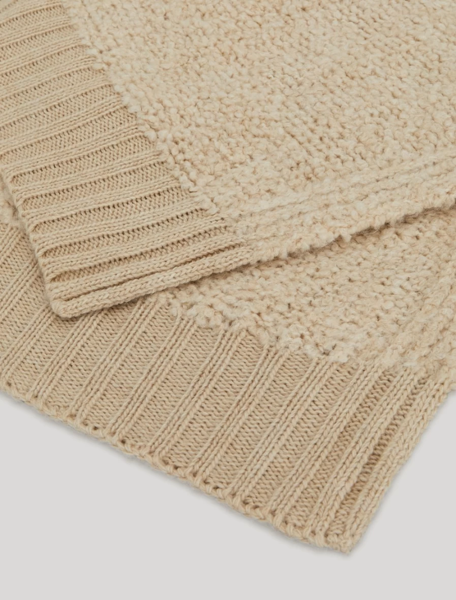 Marina Rinaldi Women's Sand Wool-Blend Boucl Scarf - Soft & Stylish Winter Accessory