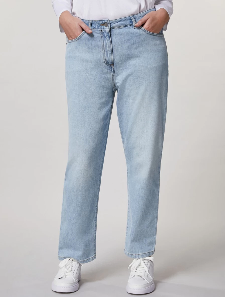 "Marina Rinaldi Women's Slim Fit Stretch Denim Jeans in Ski Blue"
