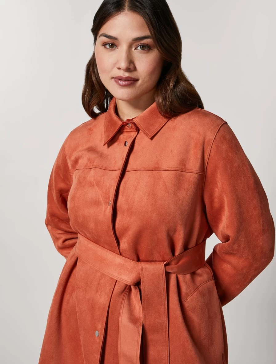Marina Rinaldi Women's Orange Jersey Shirt – Soft Casual Top for Everyday Wear