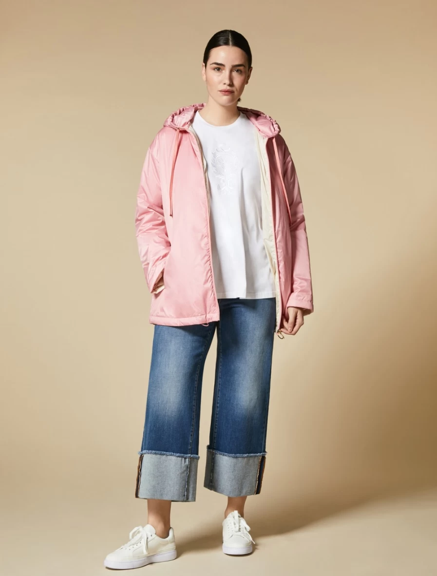 Women's Marina Rinaldi Pink Water-Repellent Down Jacket – Warm & Stylish Winter Coat