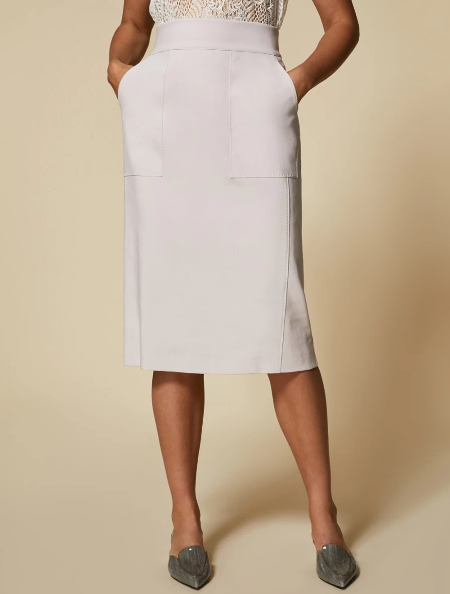 Marina Rinaldi Women's Pink Twill Skirt - Elegant & Stylish