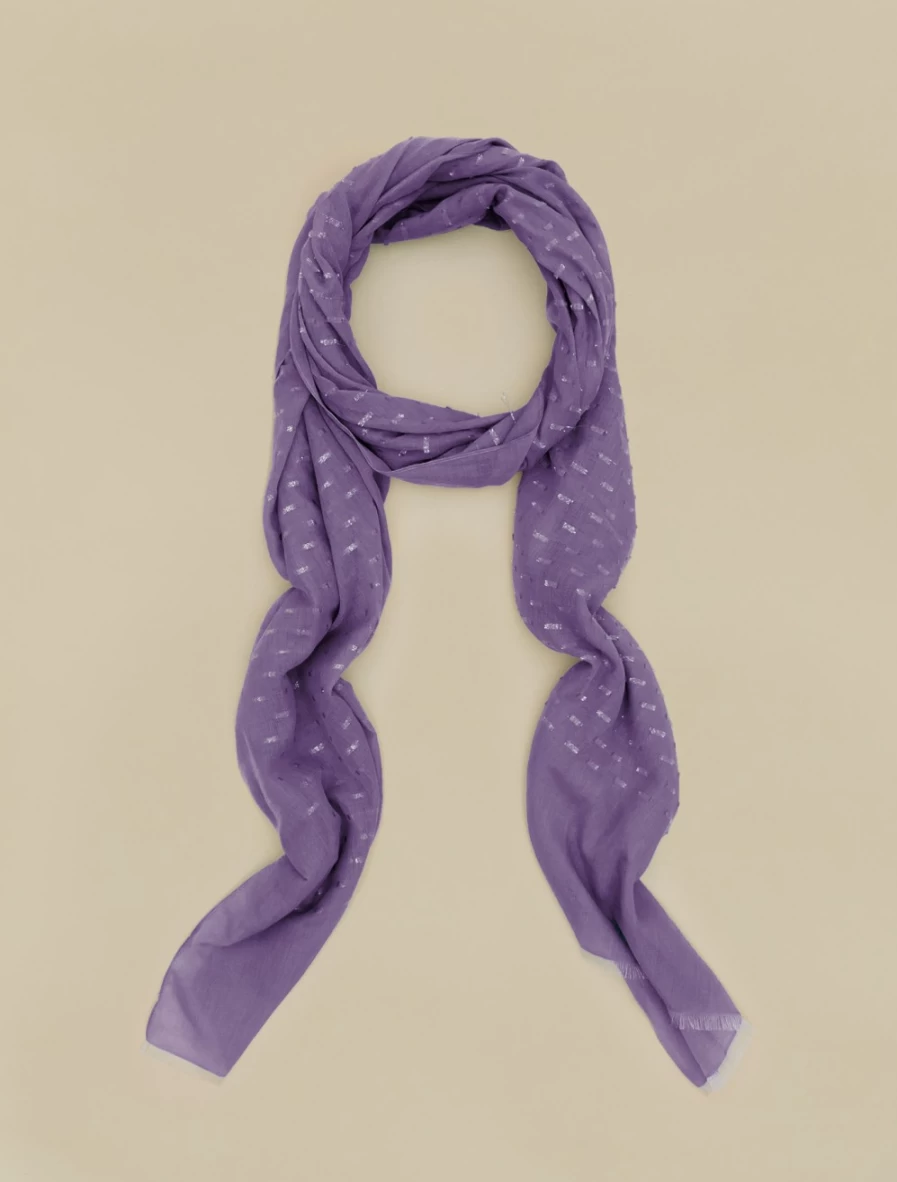 Marina Rinaldi Women's Purple Fil Coup Lurex Stole - Elegant Shimmering Wrap