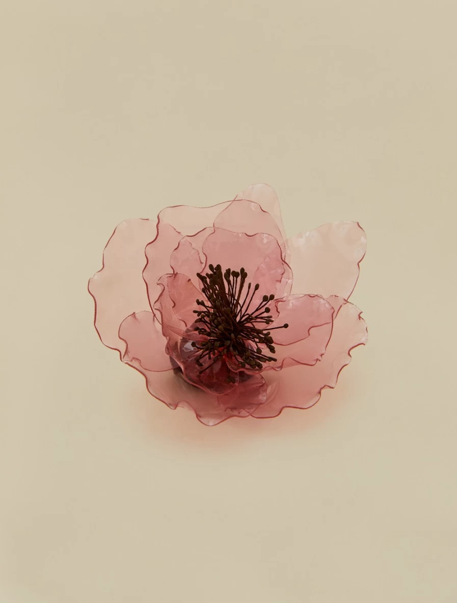 Marina Rinaldi Women's Pink Floral Brooch Pin for Elegant Fashion Accessories