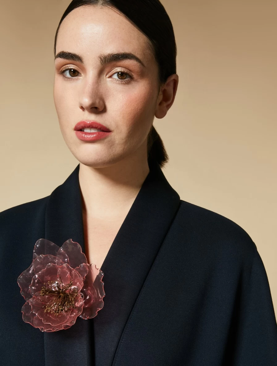 Marina Rinaldi Women's Pink Floral Brooch Pin for Elegant Fashion Accessories