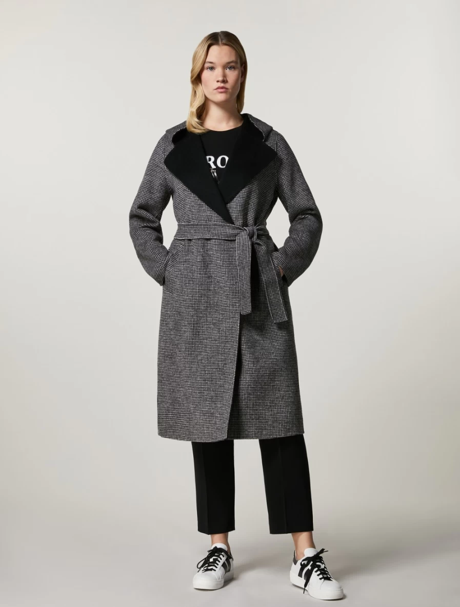 Marina Rinaldi Women's White Wool Blend Double-Sided Coat