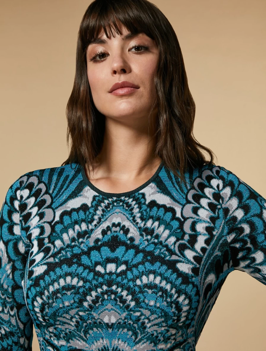 Marina Rinaldi Women's Oil Jacquard Viscose Dress