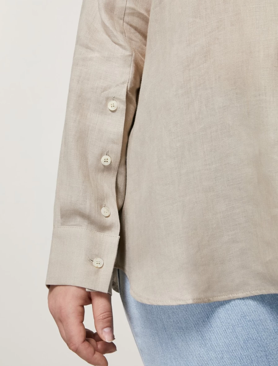"Marina Rinaldi Women's Colonial Linen Shirt – Breathable & Stylish Top"