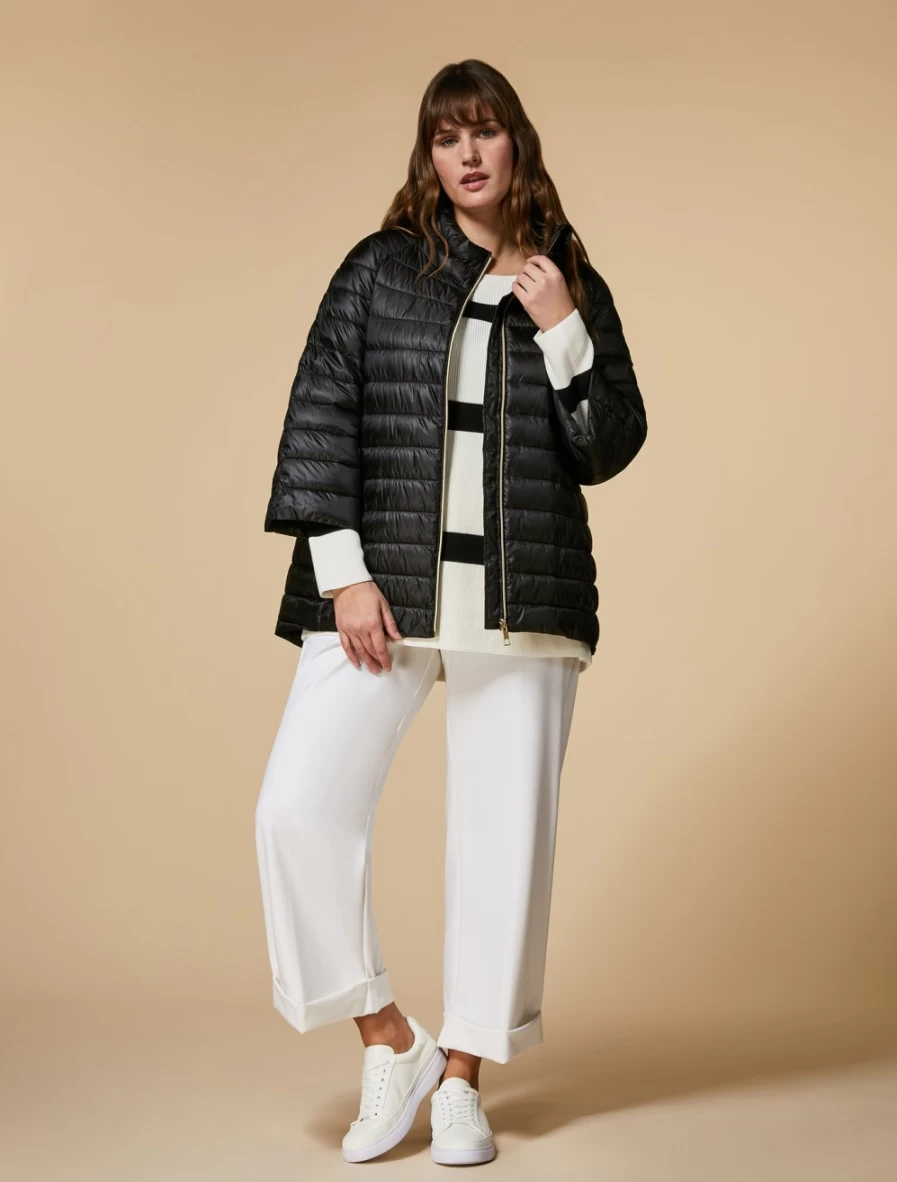 Marina Rinaldi Women's Black Quilted Down Jacket - Waterproof & Lightweight Winter Coat
