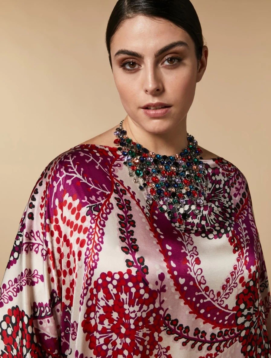 Marina Rinaldi Women's White Rhinestone Necklace - Elegant Multicolored Sparkling Jewelry