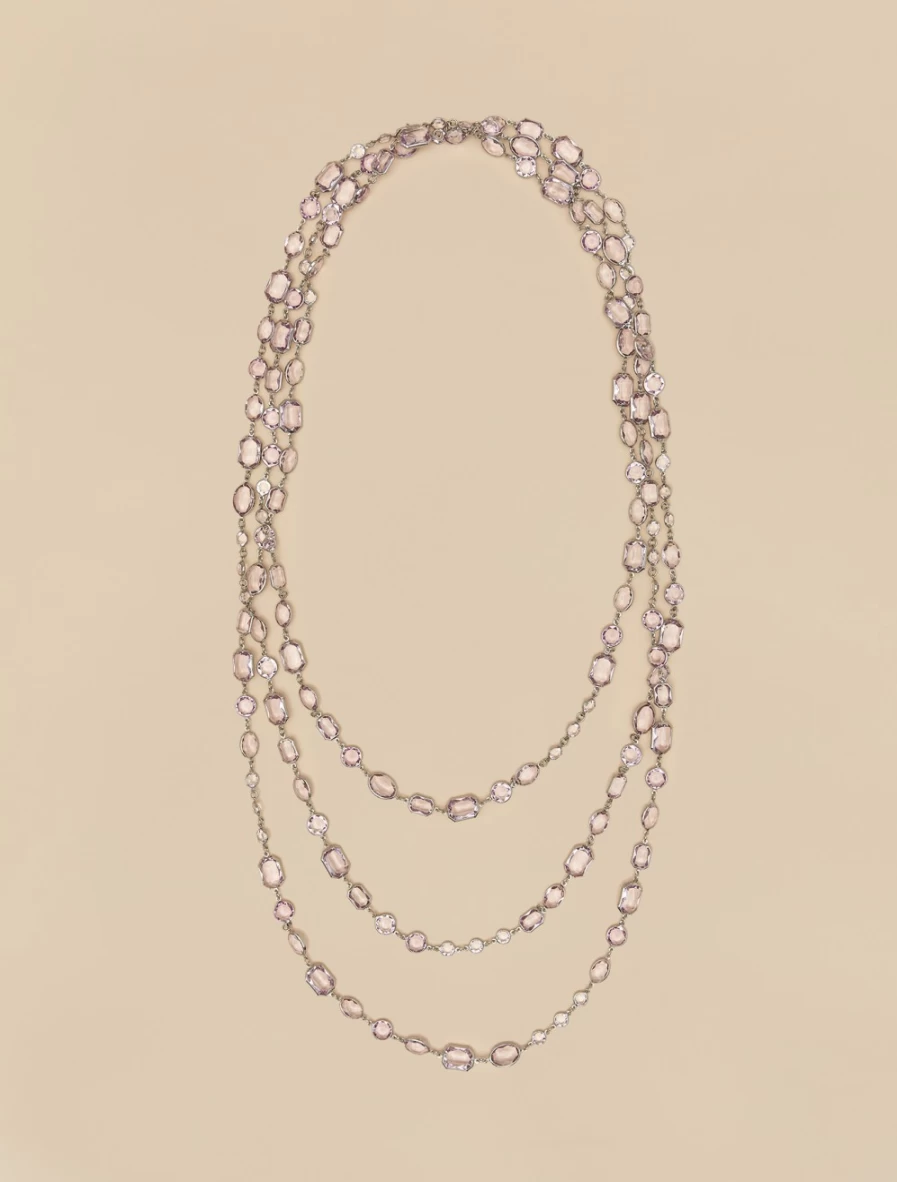 "Marina Rinaldi Pink Crystal Necklace for Women - Elegant Adorned Jewelry"