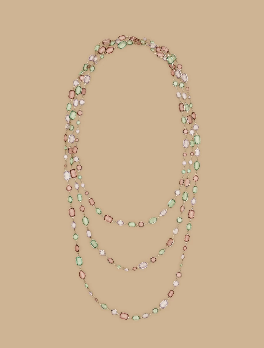 Marina Rinaldi Wisteria Chaton Necklace for Women - Elegant Purple Gemstone Pendant