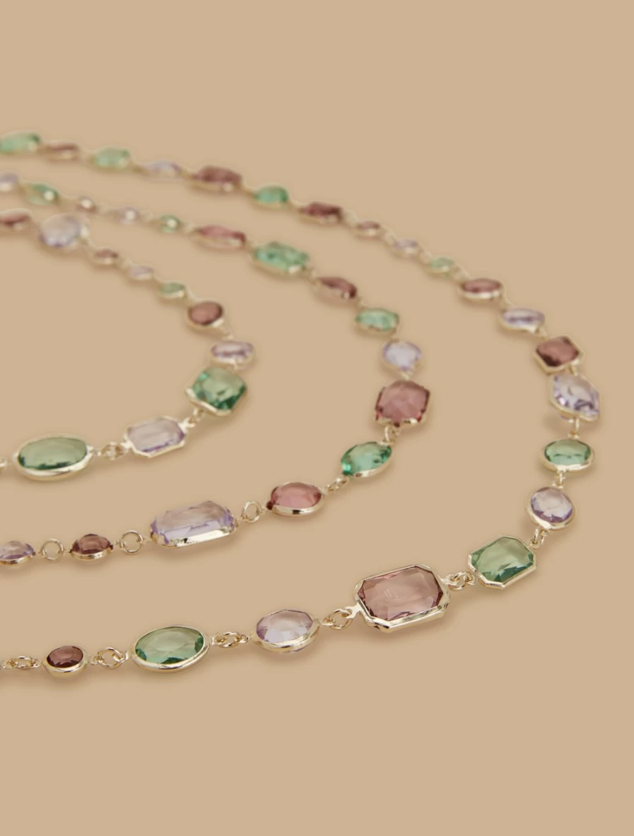 Marina Rinaldi Wisteria Chaton Necklace for Women - Elegant Purple Gemstone Pendant