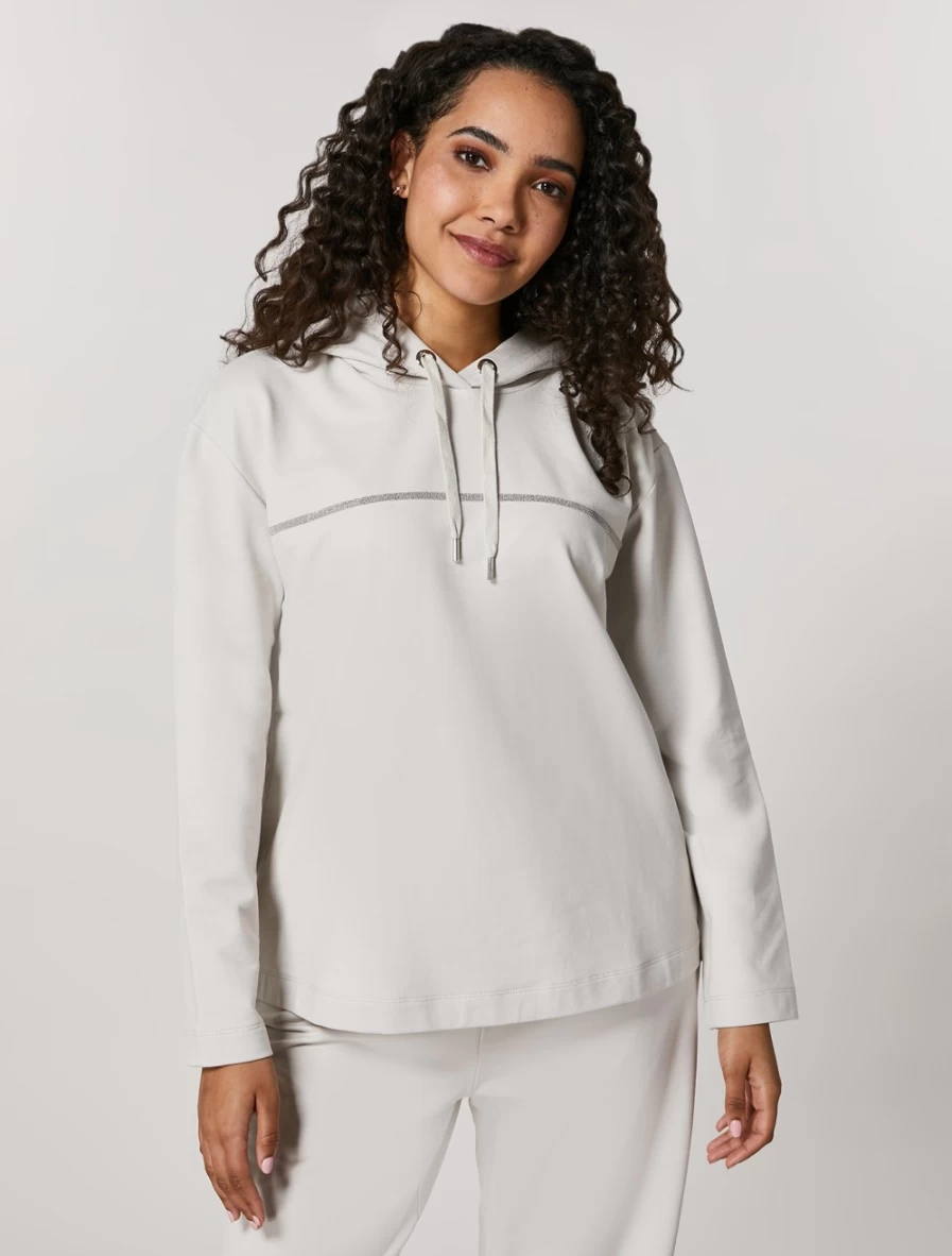 "Marina Rinaldi Women's Dark Beige Cotton Sweatshirt"