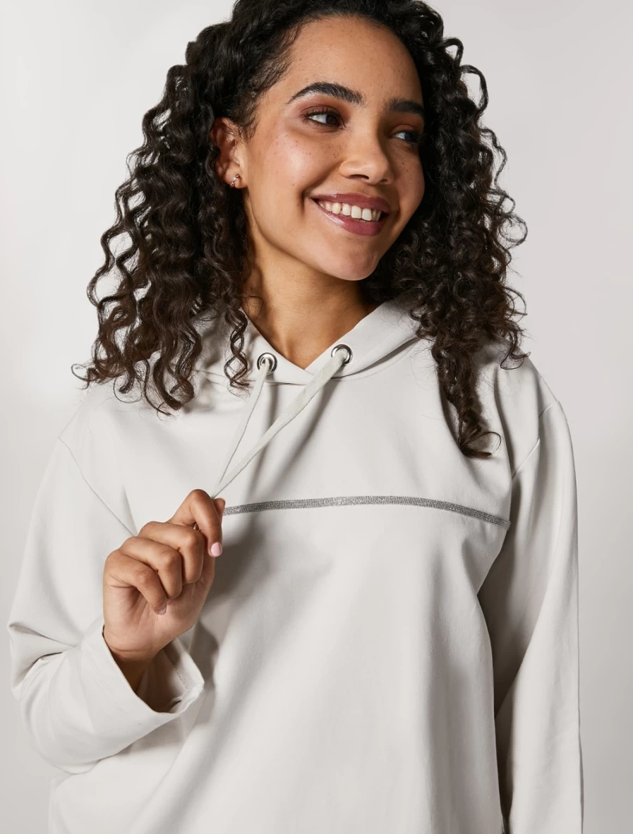 "Marina Rinaldi Women's Dark Beige Cotton Sweatshirt"