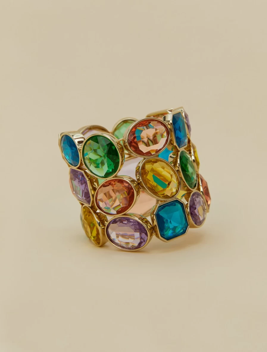 Marina Rinaldi Women's Yellow Multicolored Stone Bracelet