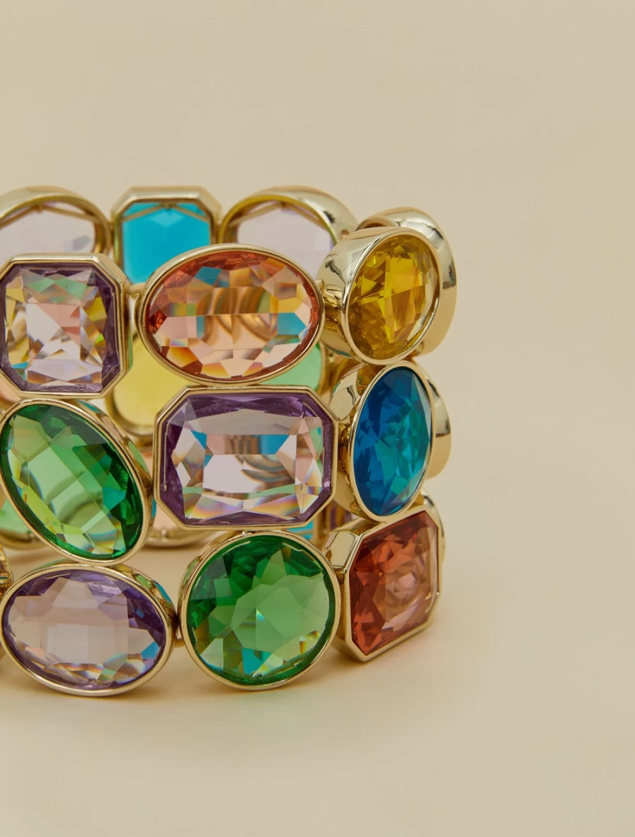 Marina Rinaldi Women's Yellow Multicolored Stone Bracelet