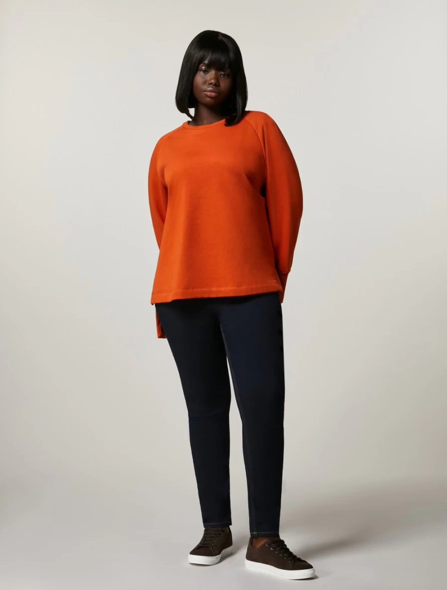 "Marina Rinaldi Women's Dark Navy Cotton Denim Leggings"