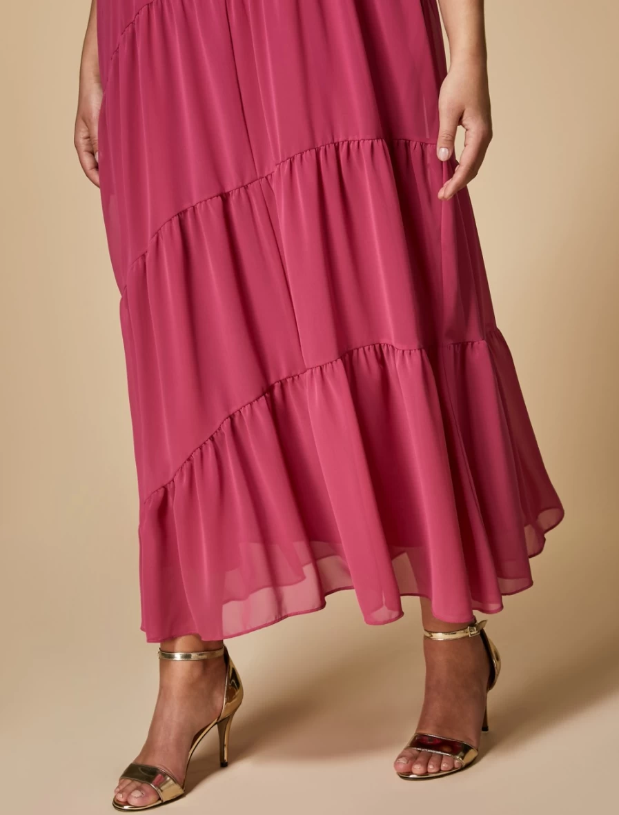 Marina Rinaldi Women's Pink Crepe Georgette Dress