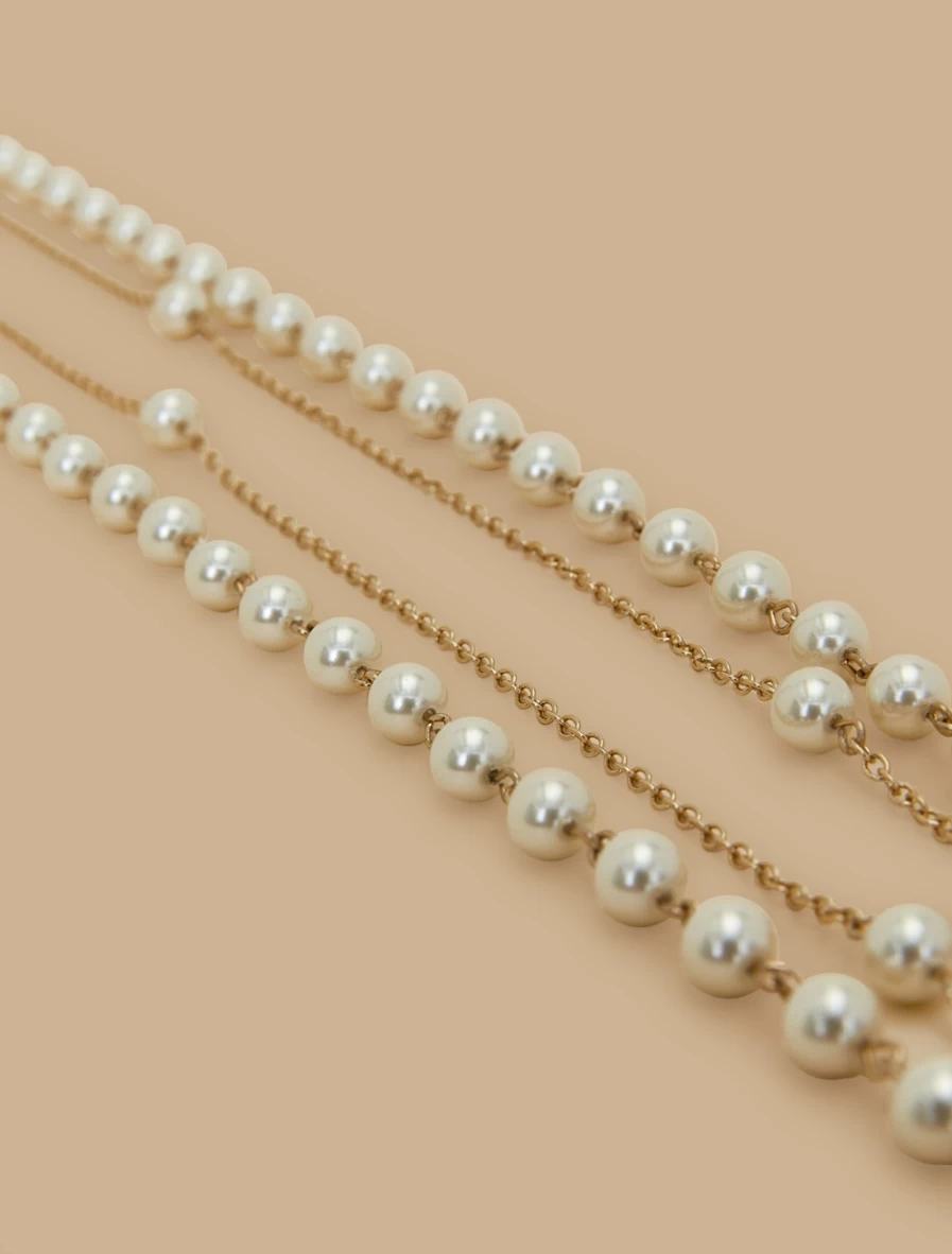 Marina Rinaldi Women's White Pearl Necklace - Elegant Pearl Jewelry