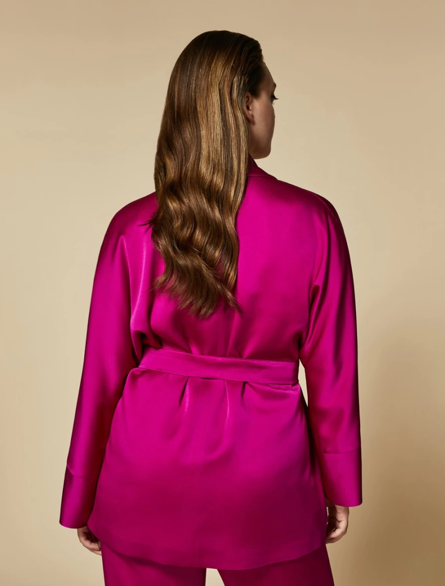 Marina Rinaldi Women's Fuchsia Frisottino Jacket - Stylish & Comfortable Outerwear