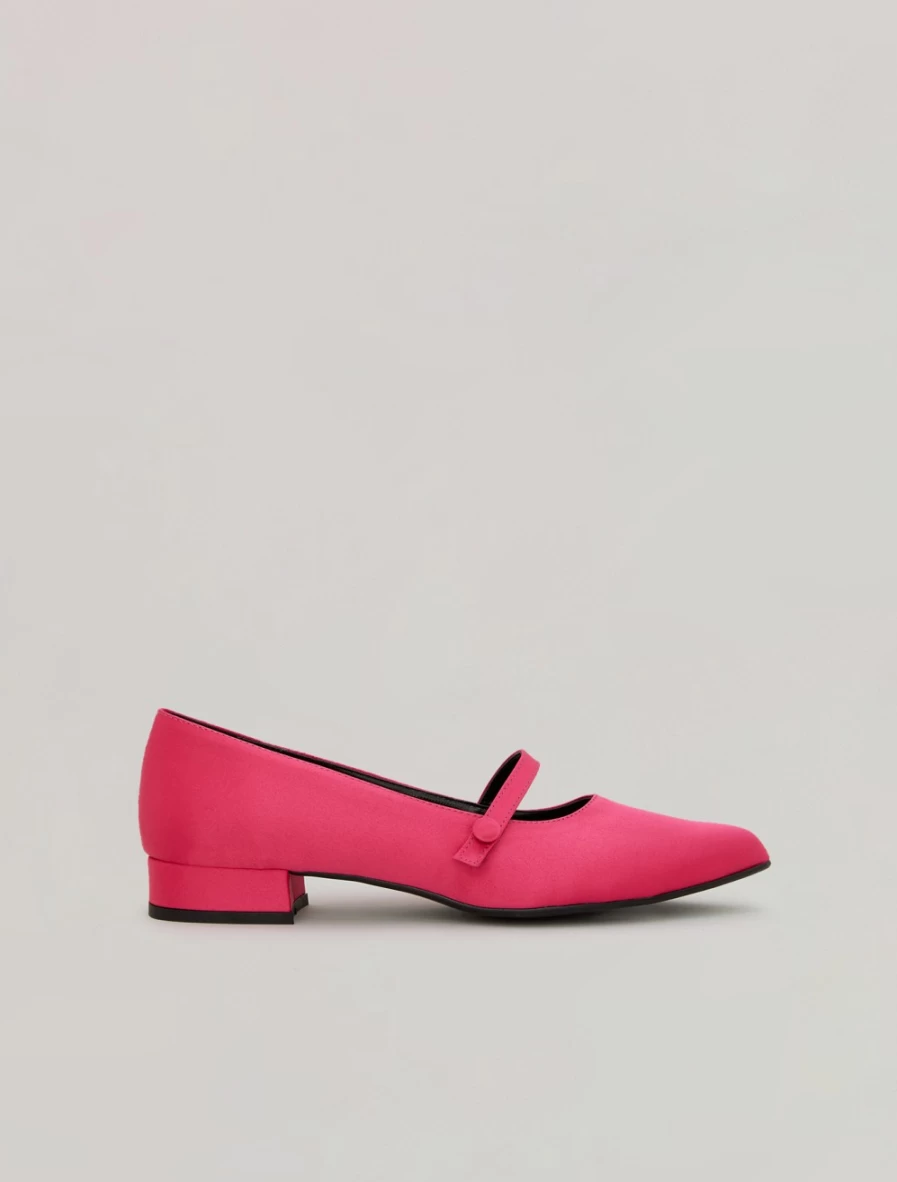 Marina Rinaldi Women's Pink Satin Ballet Flats - Elegant Comfortable Slip-On Shoes