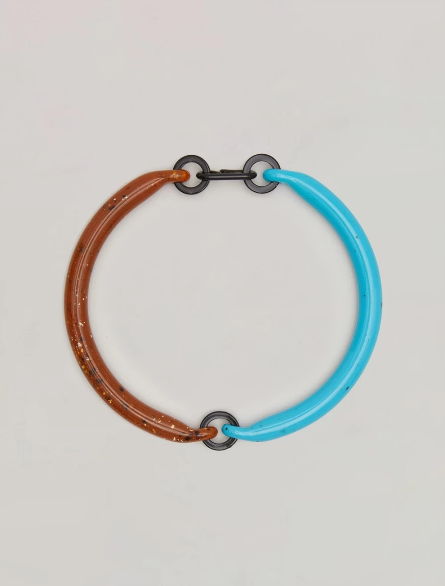 Marina Rinaldi Women's Ski Blue Resin Multicolored Necklace