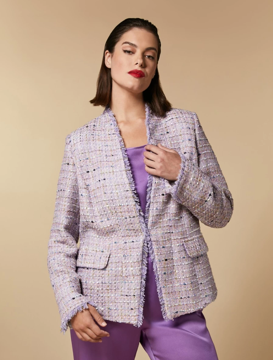 Marina Rinaldi Women's Wisteria Yarn-Dyed Multicolored Jacket