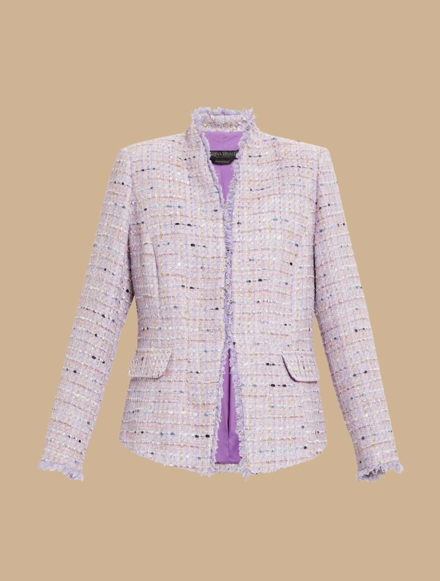 Marina Rinaldi Women's Wisteria Yarn-Dyed Multicolored Jacket