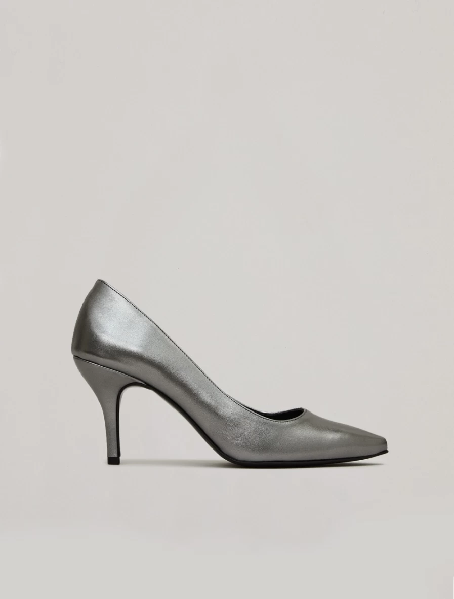 Marina Rinaldi Women's Dark Grey Metallic Court Shoes - Elegant Formal Footwear