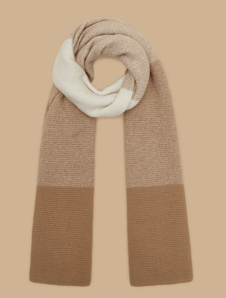 Marina Rinaldi Women's Camel Wool & Cashmere Scarf - Luxurious Soft Winter Wrap