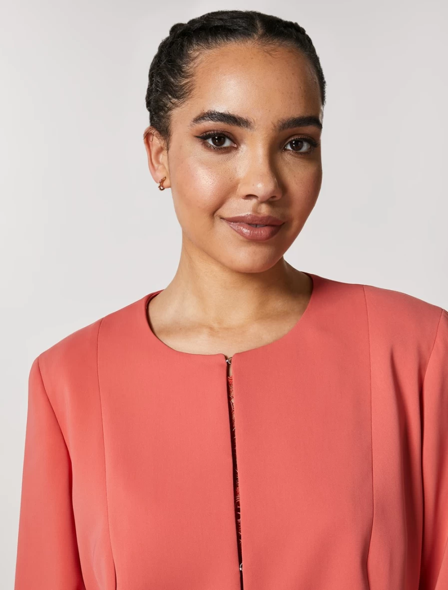 Marina Rinaldi Women's Rust Fluid Stretch Fabric Jacket