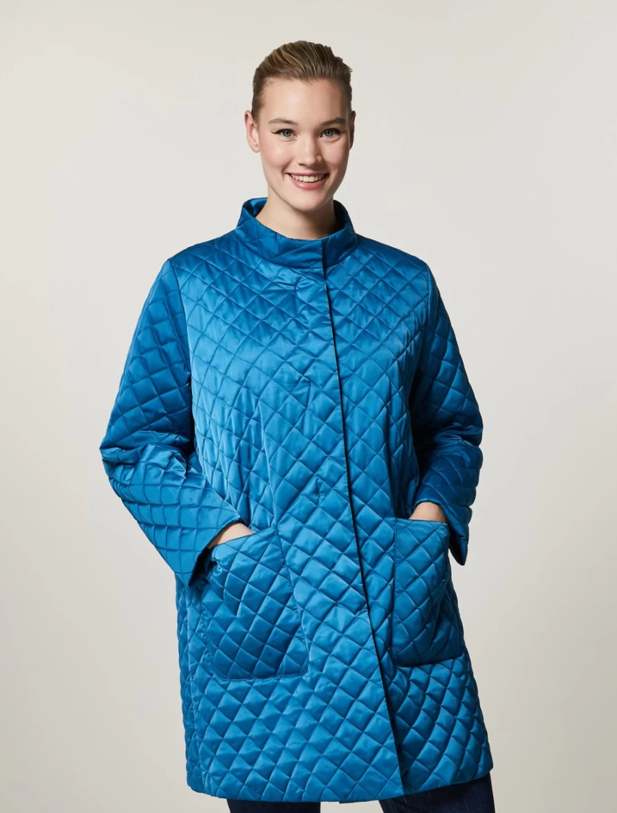 Marina Rinaldi Women's Oil Water-Repellent Satin Heavy Jacket – Technical Outerwear