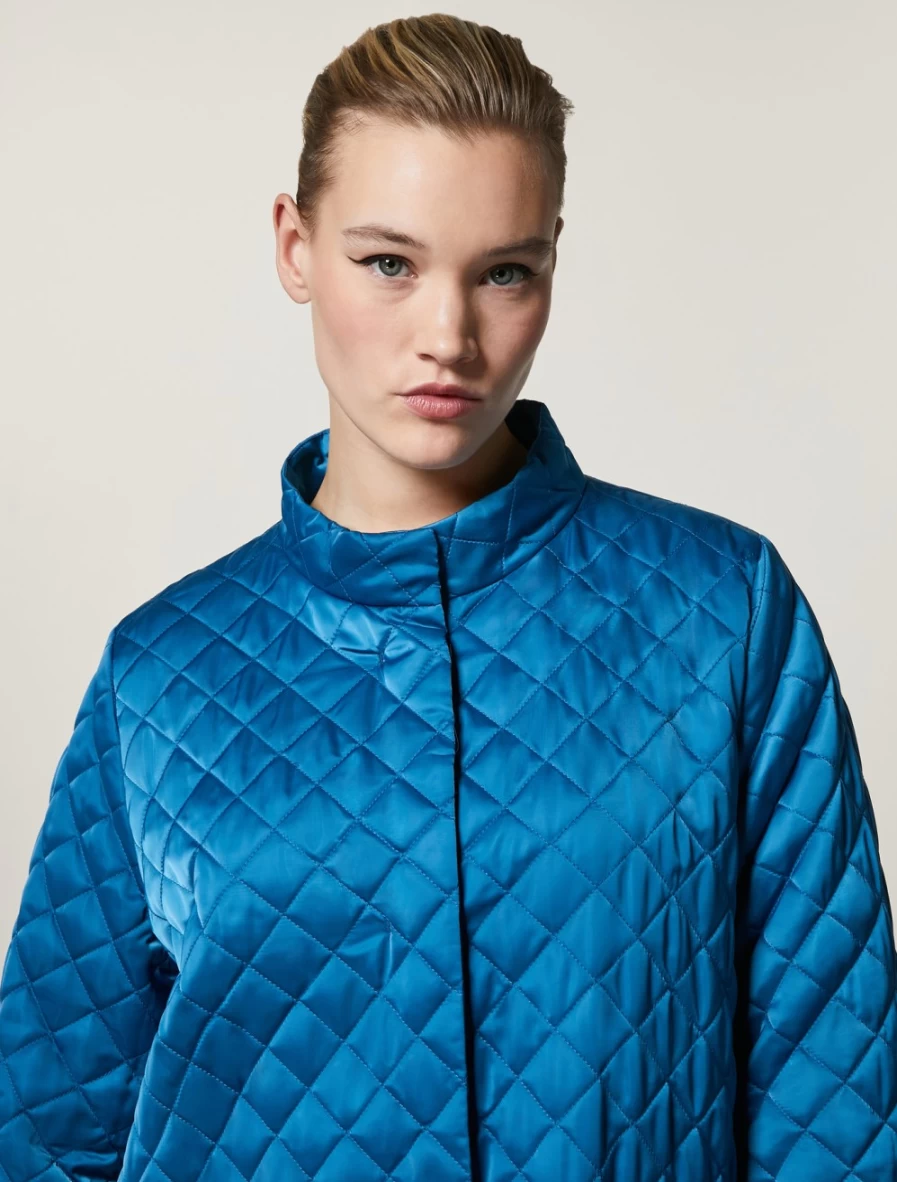 Marina Rinaldi Women's Oil Water-Repellent Satin Heavy Jacket – Technical Outerwear