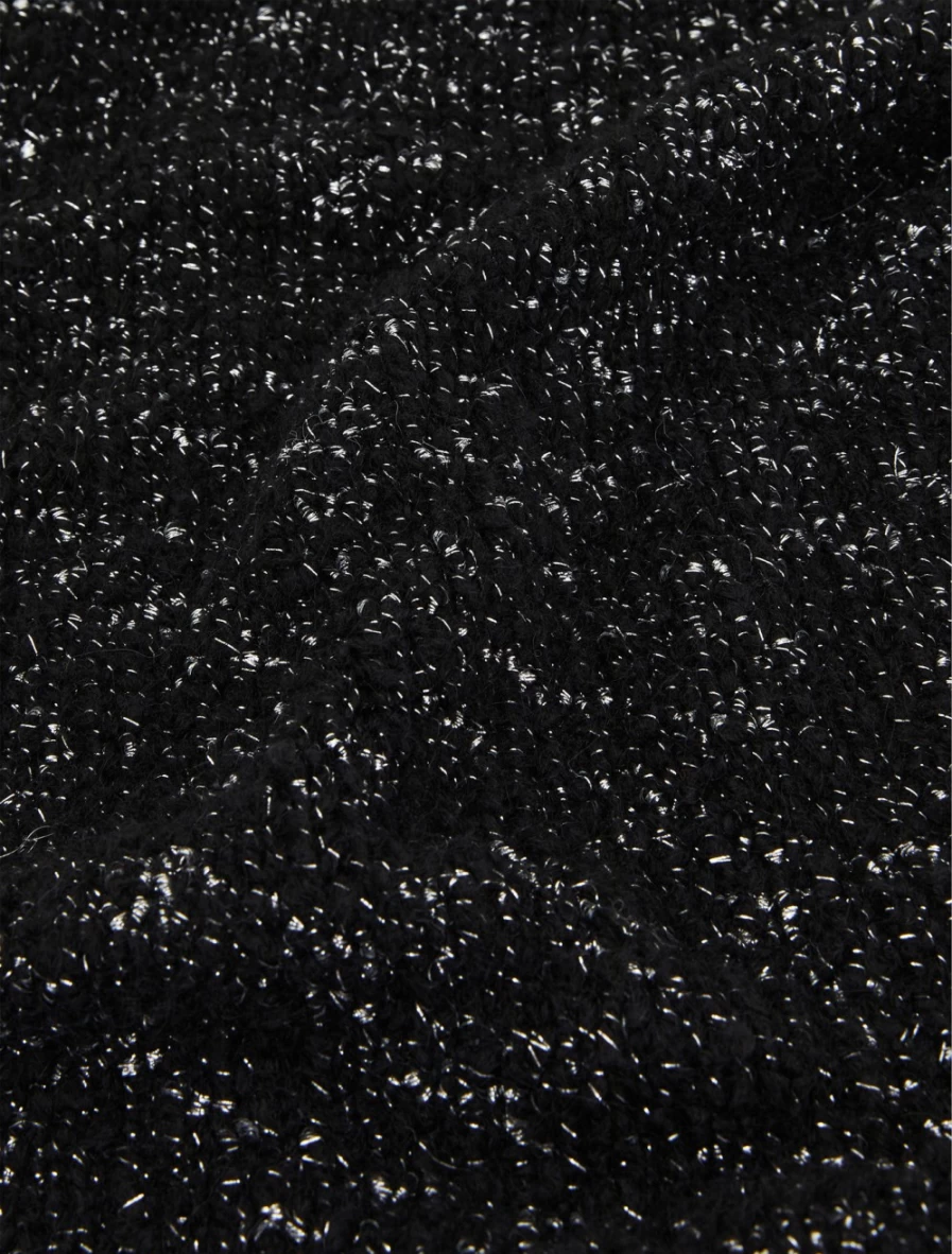 Marina Rinaldi Women's Black Wool Cordonnet Stole - Elegant Winter Shawl