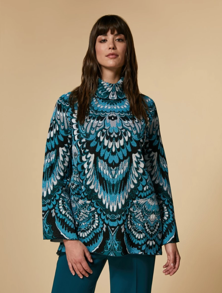 Marina Rinaldi Women's Oil Jacquard Viscose Sweater